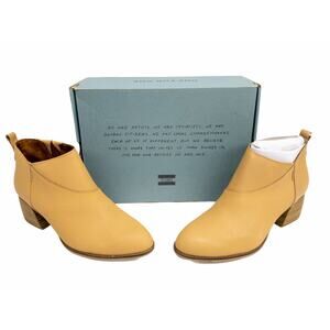 TOMS Honey Leather Leilani Suede Ankle Booties Women's Size  8.5